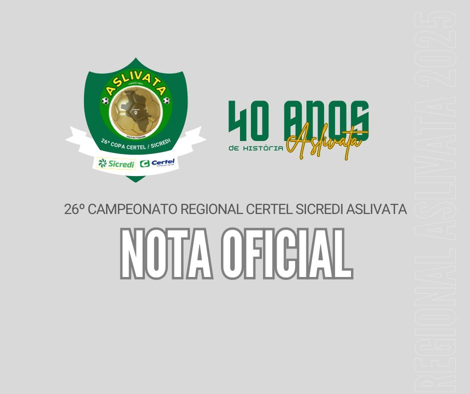 Liberada Nota Oficial 01/2025 do Campeonato Regional Certel / Sicredi - Veteranos